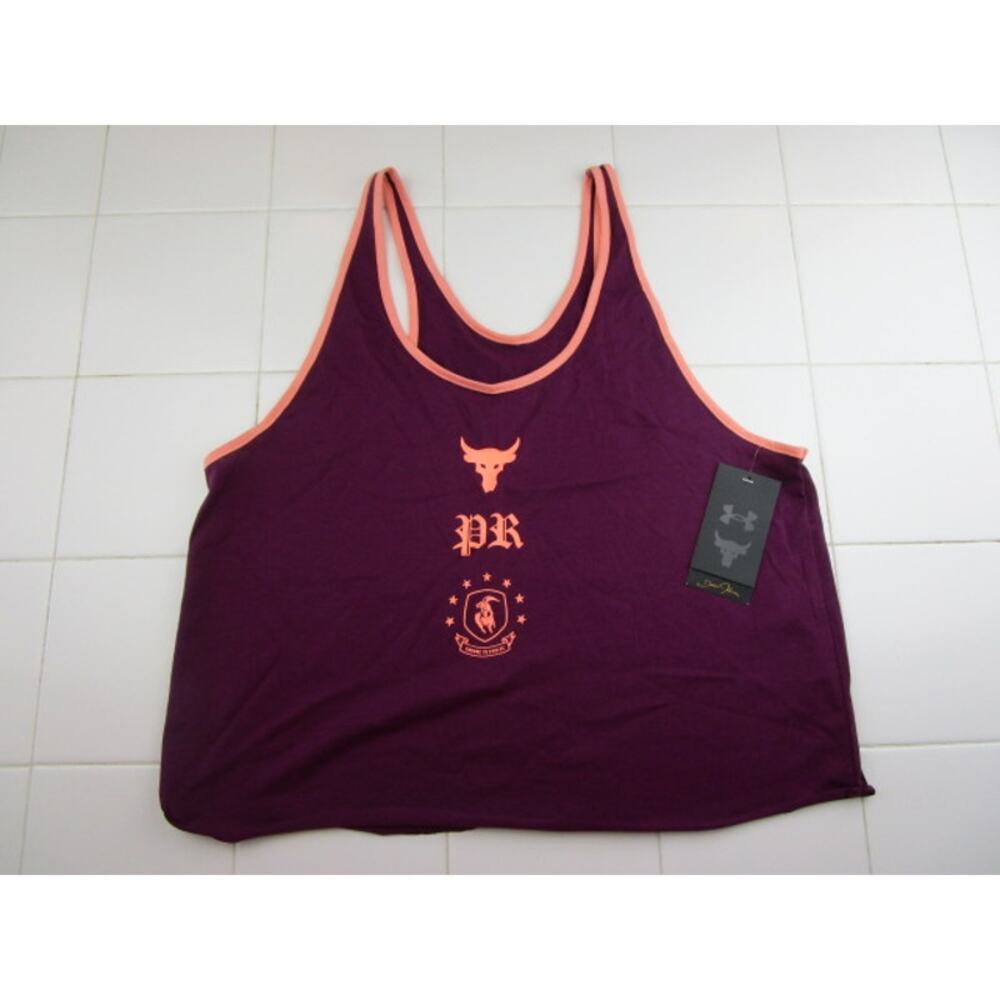 Under Armour Project Rock Choose To Evolve‎ Maroon Workout Tank Women's Medium